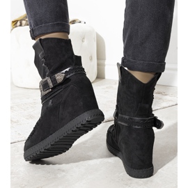 Cizme izolate de damă negre în stil boho Hanson negru 1