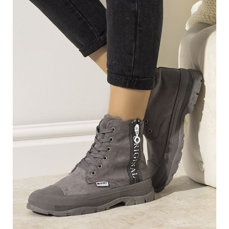 Cizme calde de dama gri Goris 1 Cizme calde de dama gri Goris 1