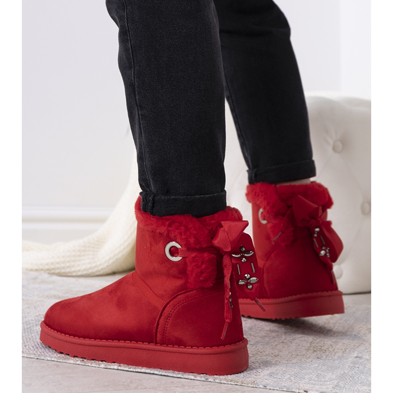 Cizme de zăpadă izolate roșii Hamilton roșu 1