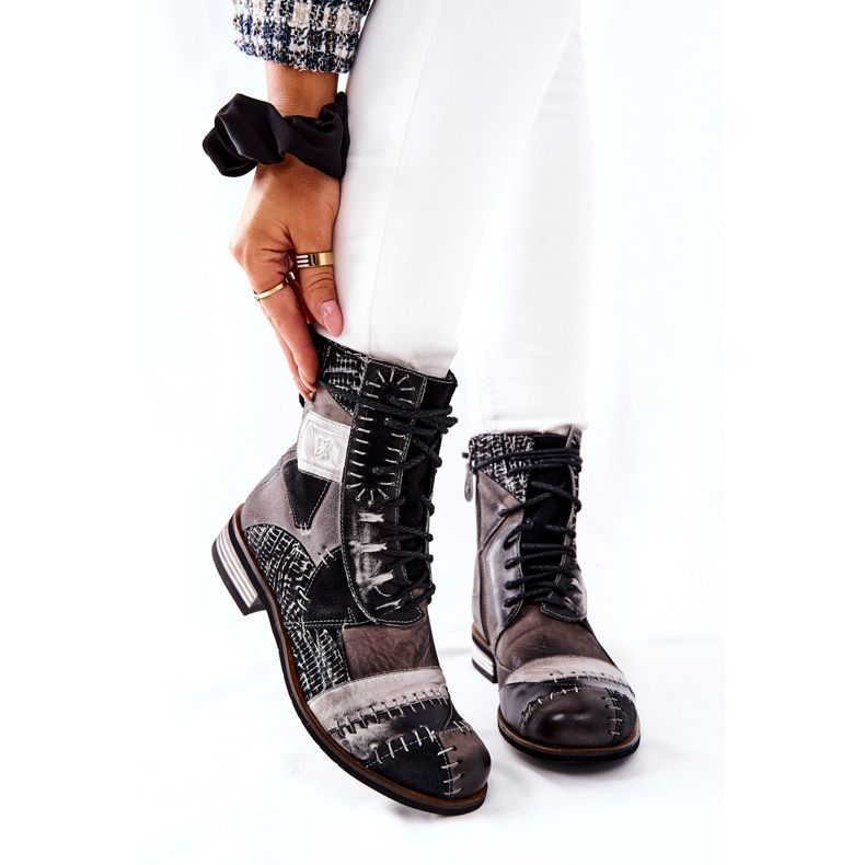 Cizme Jodhpur din piele gri Maciejka 05095-03 negru 1 Cizme Jodhpur din piele gri Maciejka 05095-03 negru 1