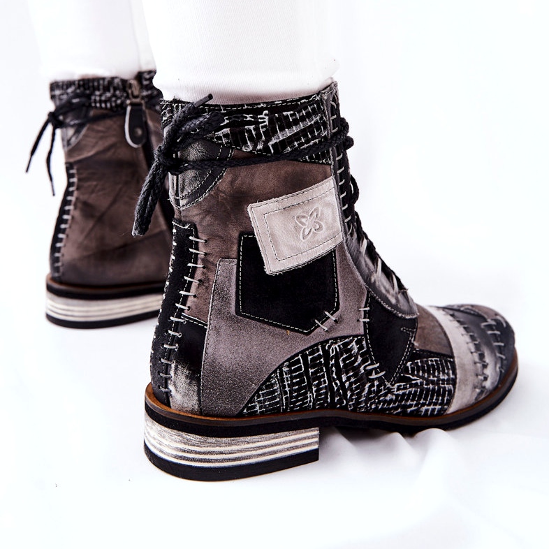 Cizme Jodhpur din piele gri Maciejka 05095-03 negru 2 Cizme Jodhpur din piele gri Maciejka 05095-03 negru 2