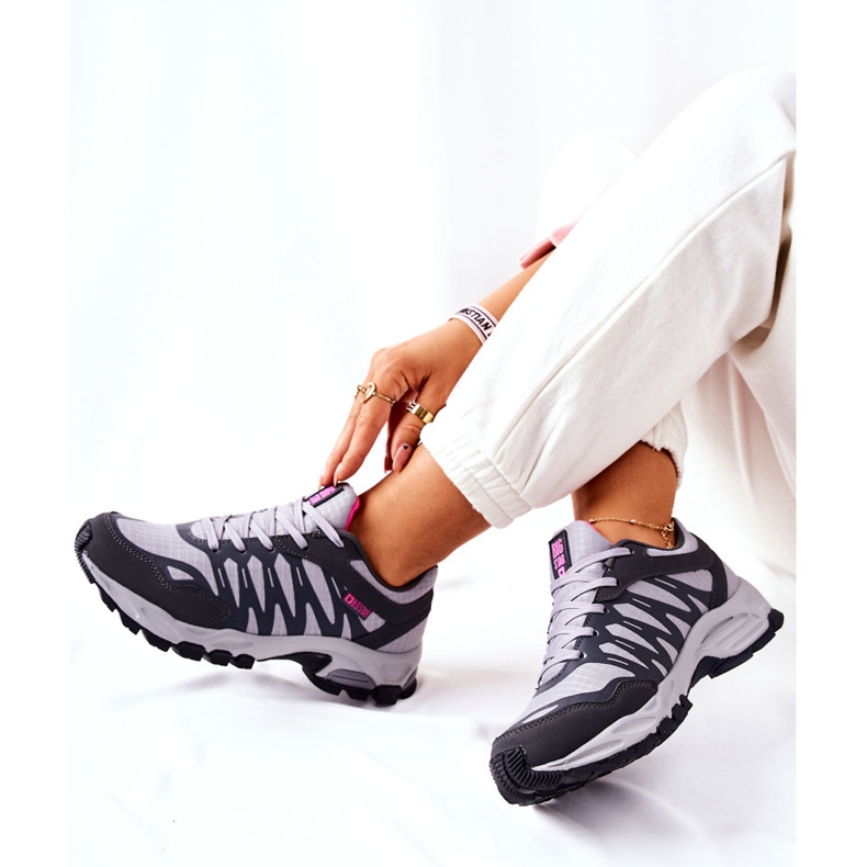 Pantofi sport Memory Foam Big Star GG274499 Gri roz 2