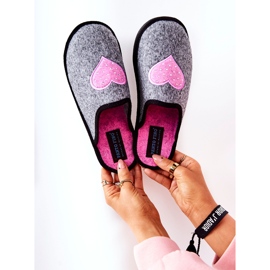 Big Star Papuci de casa Panto Fino II267010 Gri-Roz 1