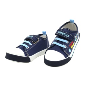 Tenisi American Club Ten15 Navy Velcro albastru marin 3