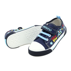 Tenisi American Club Ten15 Navy Velcro albastru marin 4