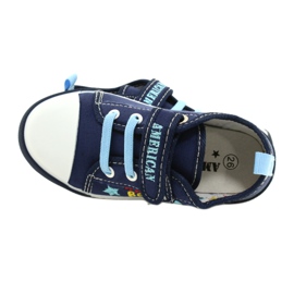 Tenisi American Club Ten15 Navy Velcro albastru marin 5