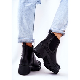 PG1 Cizme Negre Comonis Jodhpur Cu Jeturi negru 2