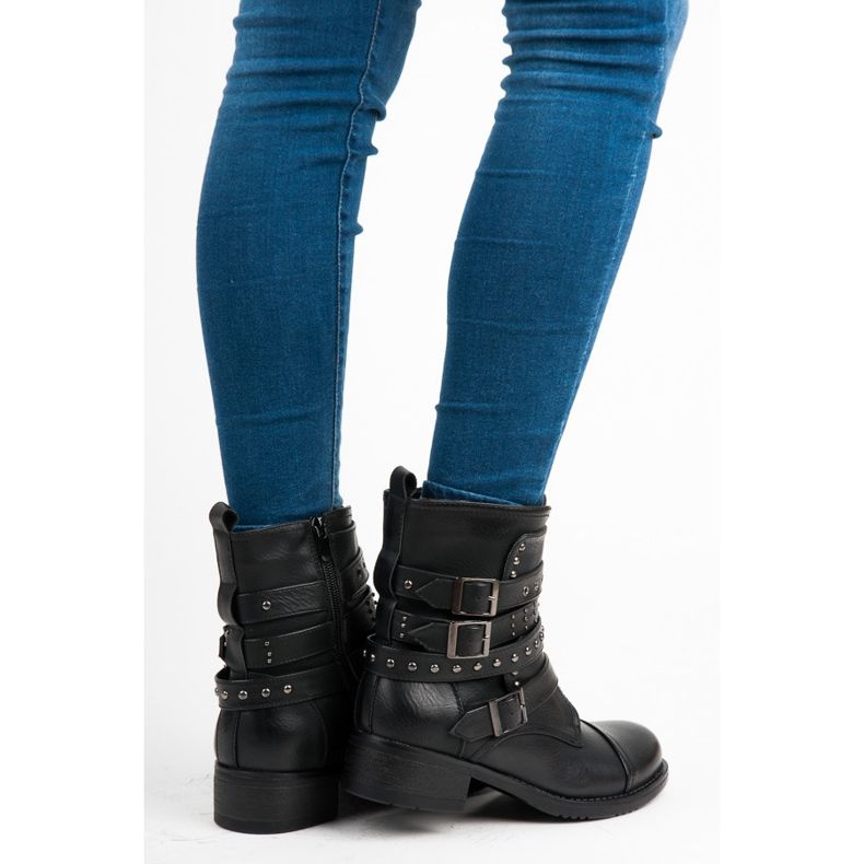 Erynn Muncitori negri cu catarame negru 1