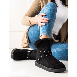 TRENDI Mukluki Negru Cu Zirconi 2