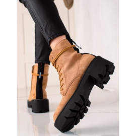 Seastar Muncitori din piele de căprioară bej 1