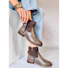 Cizme de dama Finu Khaki gri 1