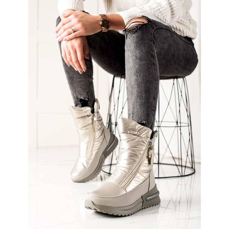 Weide Cizme de zăpadă argintii casual 2