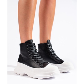 Seastar Adidași pe platformă negru 2
