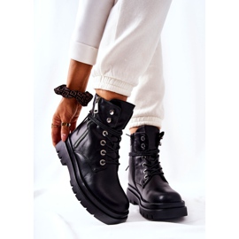 PG1 Cizme Pe Fermoar Cu Legare Negru Elissmo 1