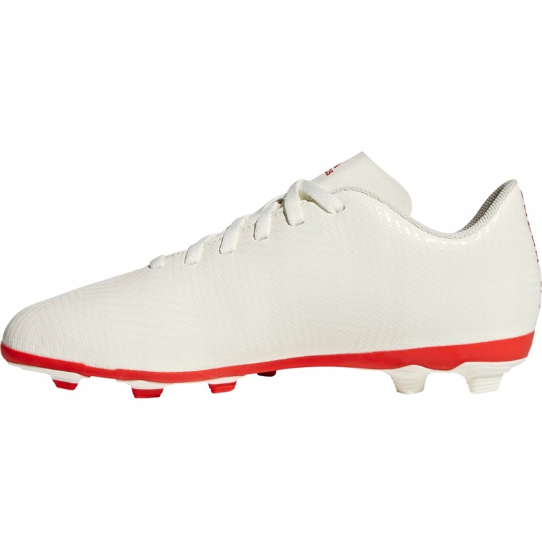 Ghete de fotbal Adidas Nemeziz 18.4 FxG Jr CM8510 alb 2