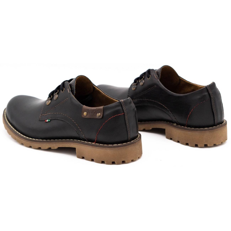 Olivier Pantofi pentru bărbați botine din piele 812MP negru cu maro 4