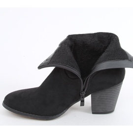 Botine Bedd Black cu toc înalt negru 2