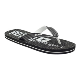 Big Star 174621 pantofi pentru bărbați șlapi alb negru 1