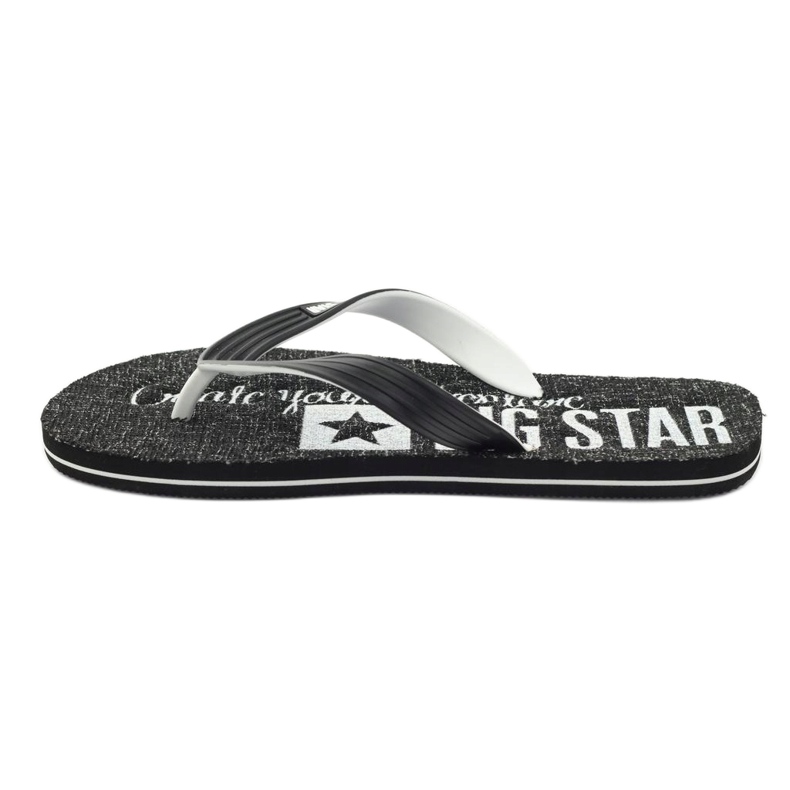 Big Star 174621 pantofi pentru bărbați șlapi alb negru 2