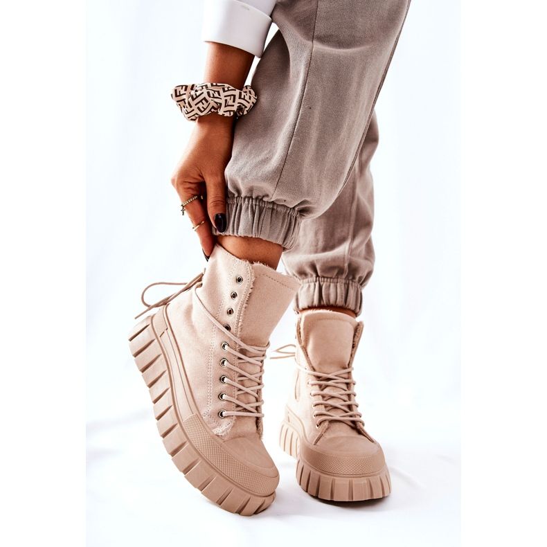 PH1 Pantofi Calzi Pe Platformă Bej Marlow 2