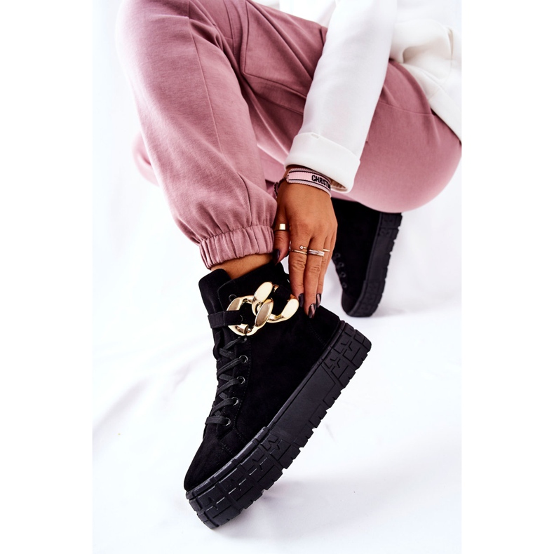 Pantofi Înalți Pe Platforma Neagră Evenia negru 1