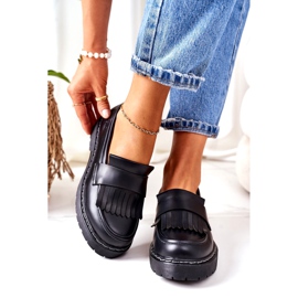 Mocasini din piele Big Star II274100 Negru 1