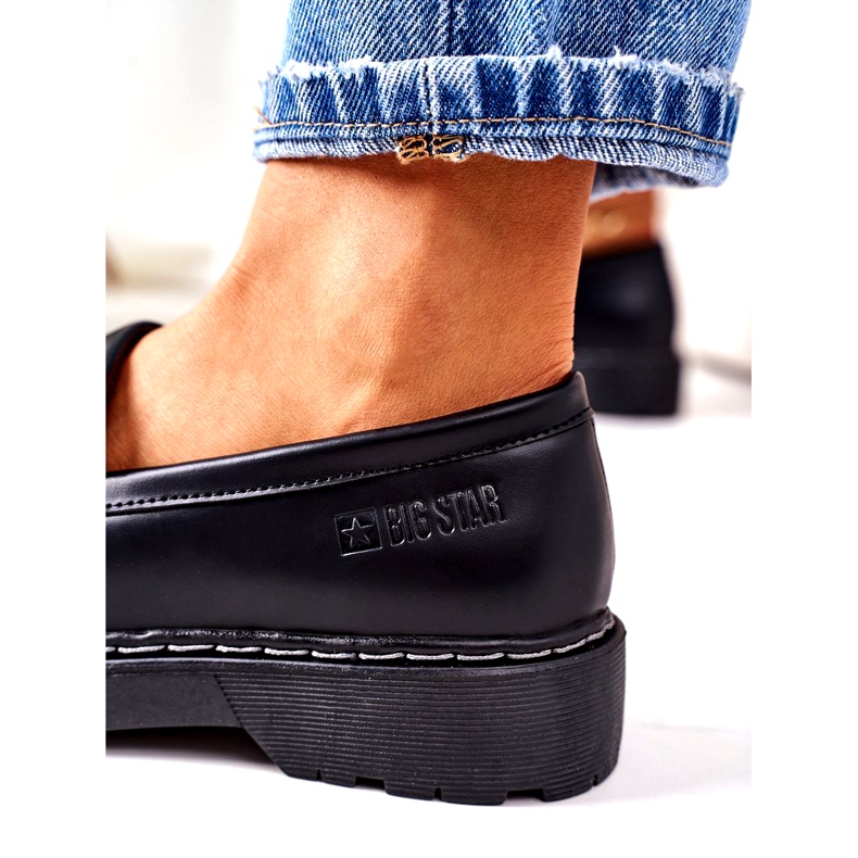 Mocasini din piele Big Star II274100 Negru 5