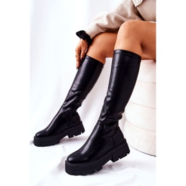 FJ1 Cizme înalte Hemera negre negru 1 FJ1 Cizme înalte Hemera negre negru 1