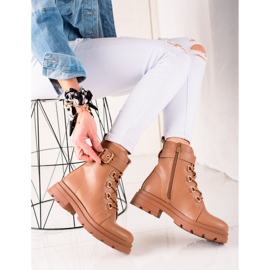 Sixth Sense Trappers eleganti cu cataramă maro 1