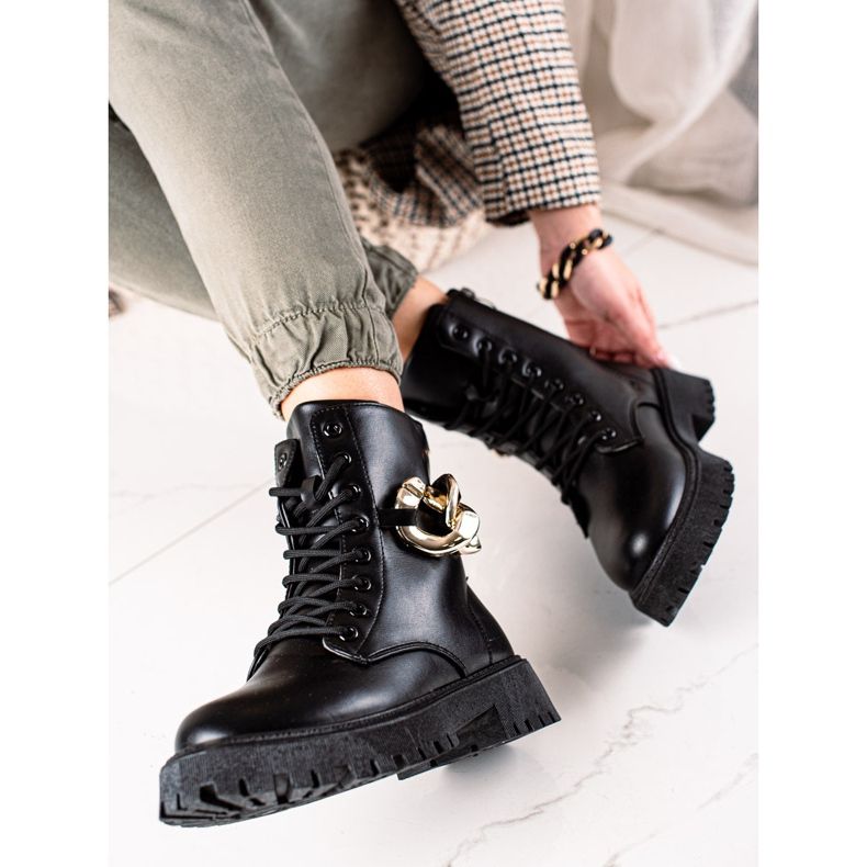 Groto Gogo Trappers Negri Cu Ornament negru 1