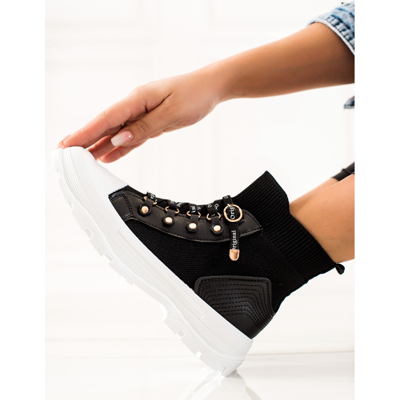 Goodin Tenisi înalți la modă negru 1