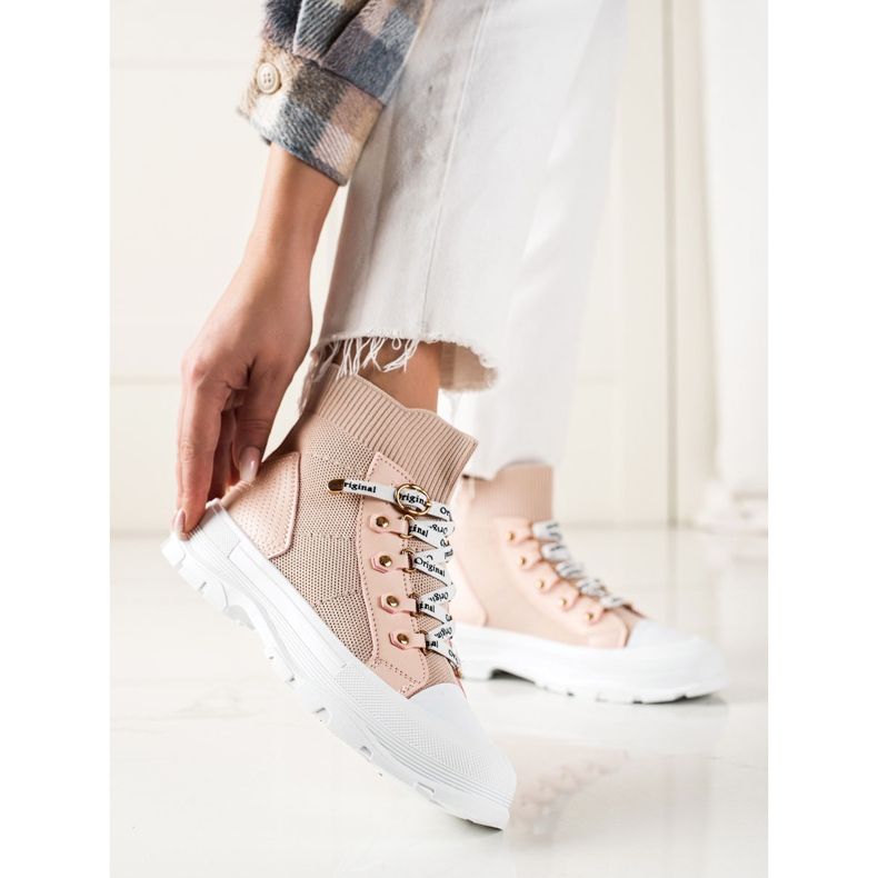 Goodin Tenisi înalți la modă roz 1