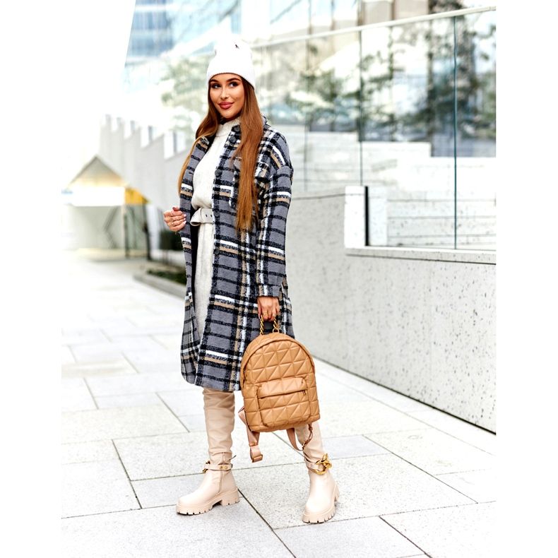 Cizme înalte cu element decorativ Masha bej 1