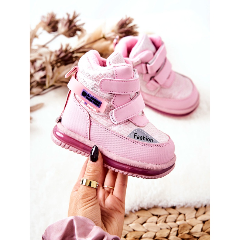 PJ2 Cizme De Zapada Calde Cu Fermoar Hesiera Roz 2