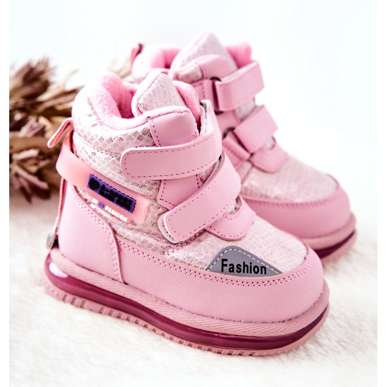 PJ2 Cizme De Zapada Calde Cu Fermoar Hesiera Roz 1