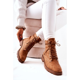 Cizme calde Muncitori Camel Kimmie maro 2
