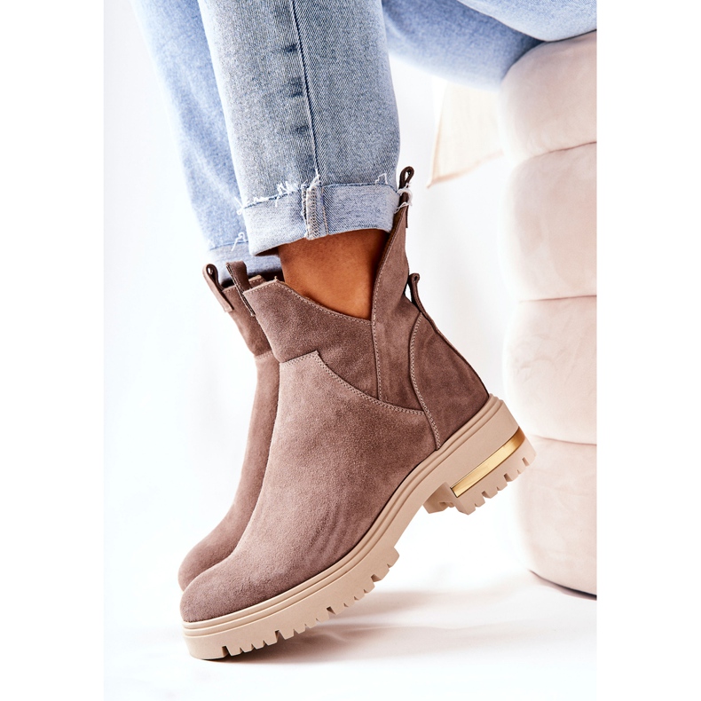 PA2 Cizme Călduțe Cu O Croială Cappucino Tanya bej 1