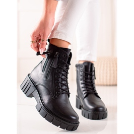 Goodin Trappers la modă, cu fermoare decorative negru 1 Goodin Trappers la modă, cu fermoare decorative negru 1