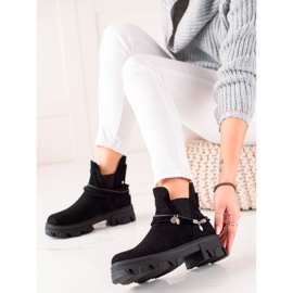 Goodin Cizme slip-on cu dungi decorative negru 2