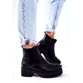 PG1 Cizme Negre Comonis Jodhpur Cu Jeturi negru 4