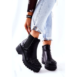 PG1 Cizme Negre Comonis Jodhpur Cu Jeturi negru 5