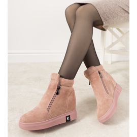 Cizme de dama roz pe pana Brousse 1