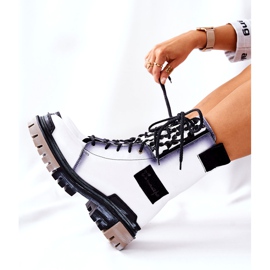 Ghete din piele Cizme calde Maciejka Alb 05113-11 negru 2