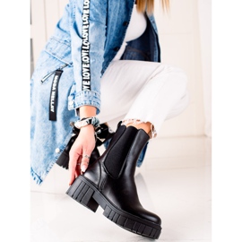 Seastar Cizme negre pe platformă negru 2 Seastar Cizme negre pe platformă negru 2