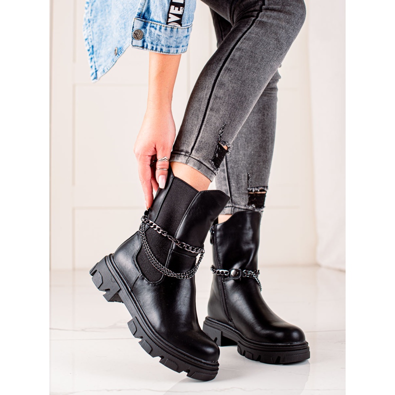 Gogo Înalți Muncitori încălziți negru 1