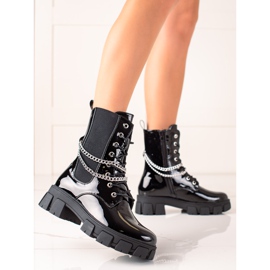 TRENDI Muncitori Lăcuiți Cu Lanțuri negru 1