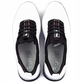 Polbut Pantofi casual din piele pentru bărbați K24 alb 4