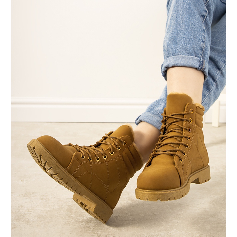 Cizme Panicucci de dama izolate camel maro 1