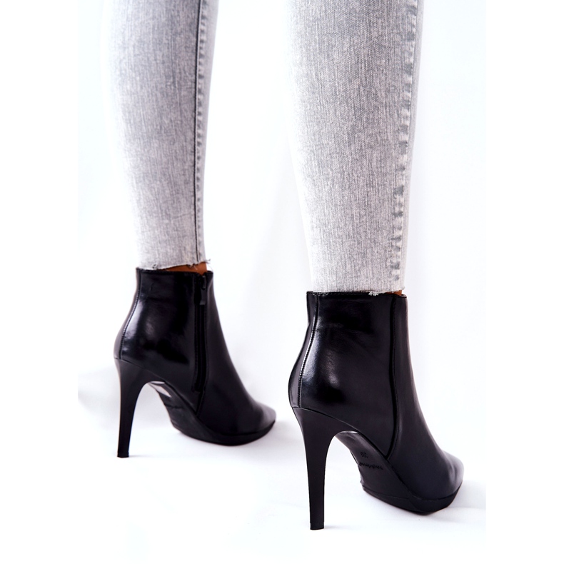 Cizme de damă cu toc înalt Sergio Leone BT501 negru 1