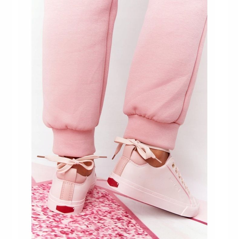 Big Star Adidași pentru femei din piele ecologică Cross Jeans HH2R4004C Roz 4